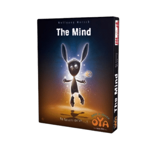 Boîte du jeu The Mind de Wolfgang Warsch chez OYA avec un lapin noir en méditation. Ne faisons qu'un...!