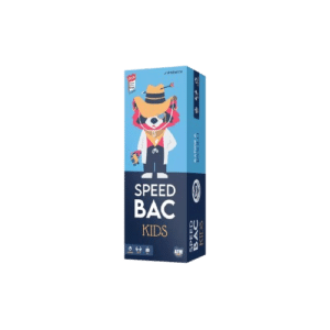 Jeu de société Speed Bac Kids d'ATM Gaming : défi rapide et rigolo avec un raton laveur cowboy pour enfants dès 7 ans.